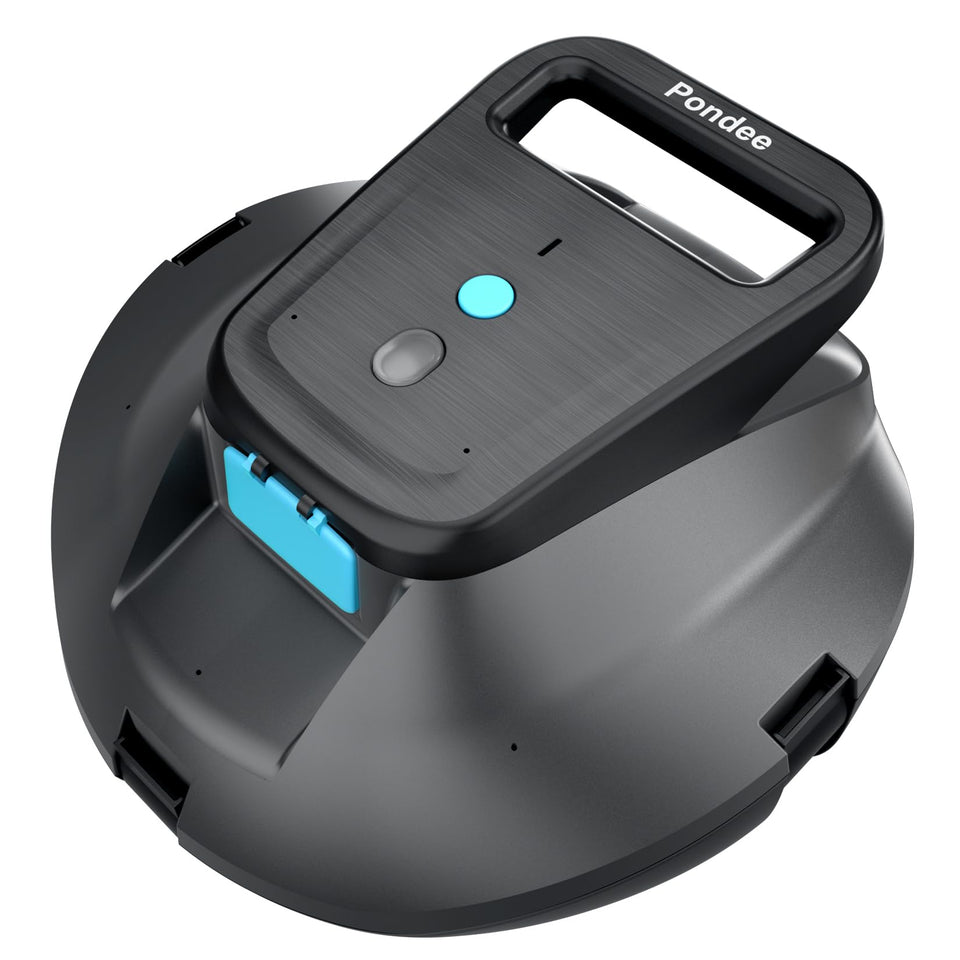 Pondee X1 cordless robotic pool vacuum for easy pool cleaning.