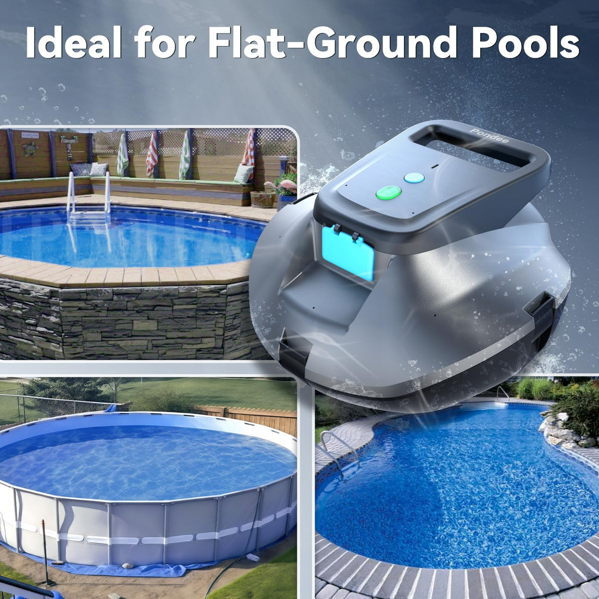 Pondee X1 hydrodynamic body design provides a smooth glide in water.