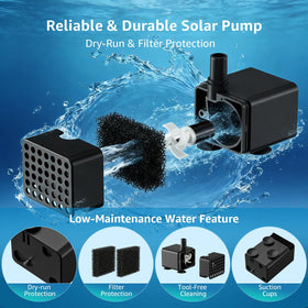 PONDIA brushless motor ensures quiet operation in outdoor spaces.