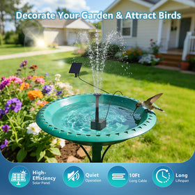PONDIA adjustable ground stake directing the solar panel toward optimal sun exposure.