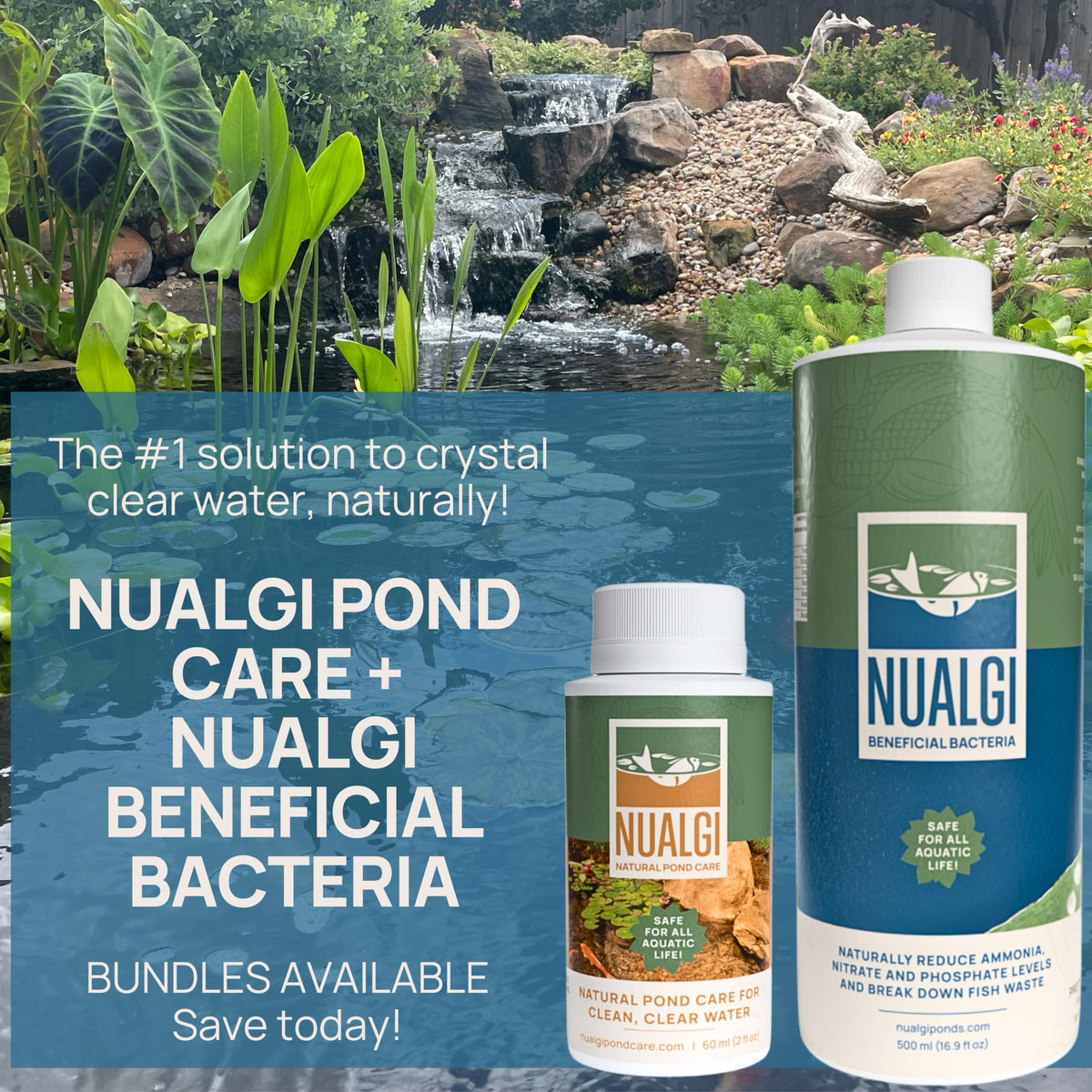 PondPatrol Nualgi outdoor-pond-setup integrated in garden pond
