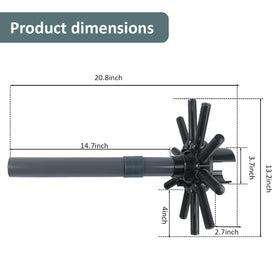 Pongle SX180DA lateral assembly with center pipe for simple replacement and maintenance.