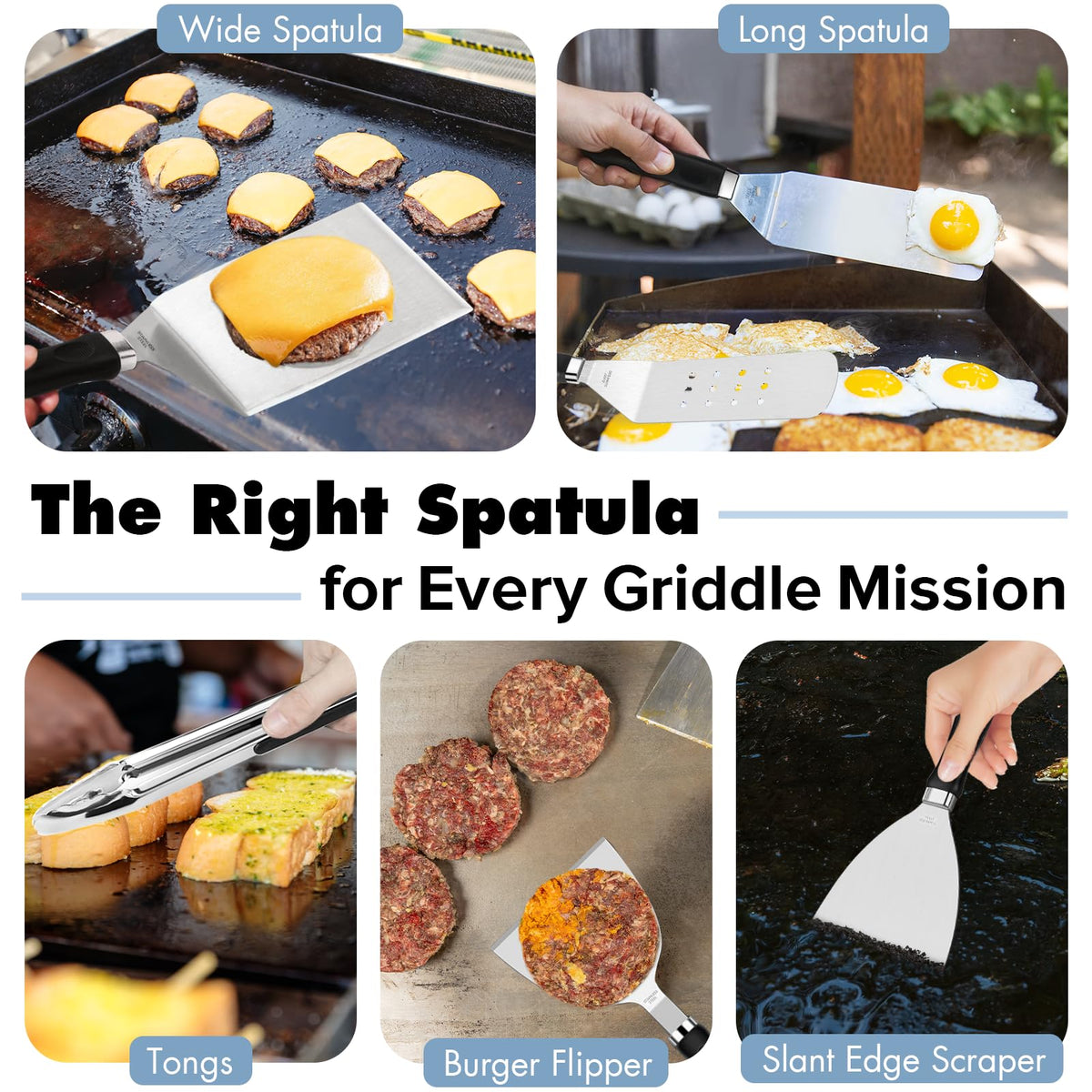 Pontual round smash burger press for uniform patties every time.