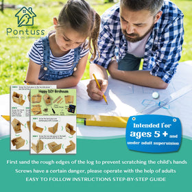 Pontuss DIY Birdhouse Kit sandpaper for smooth edges