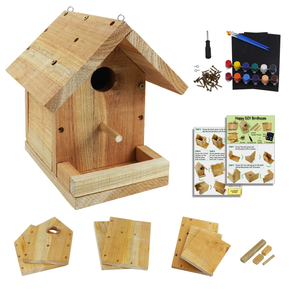 Pontuss DIY Birdhouse Kit wood board for durable outdoor projects
