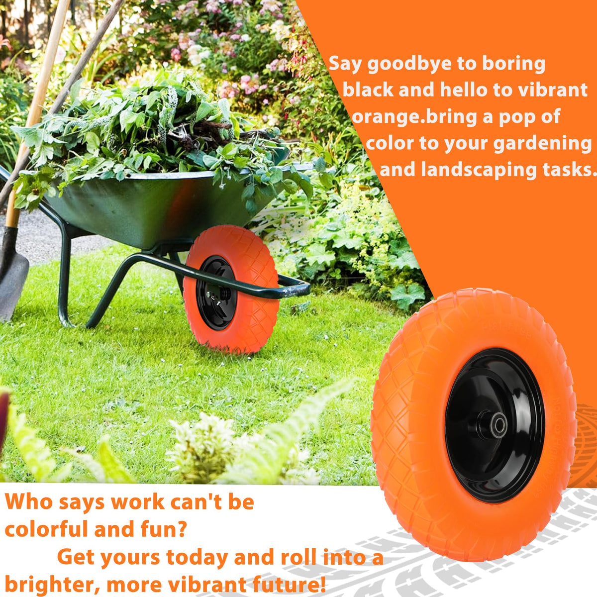 Pontuss solid wheel with polyurethane core resists impact on rough terrain
