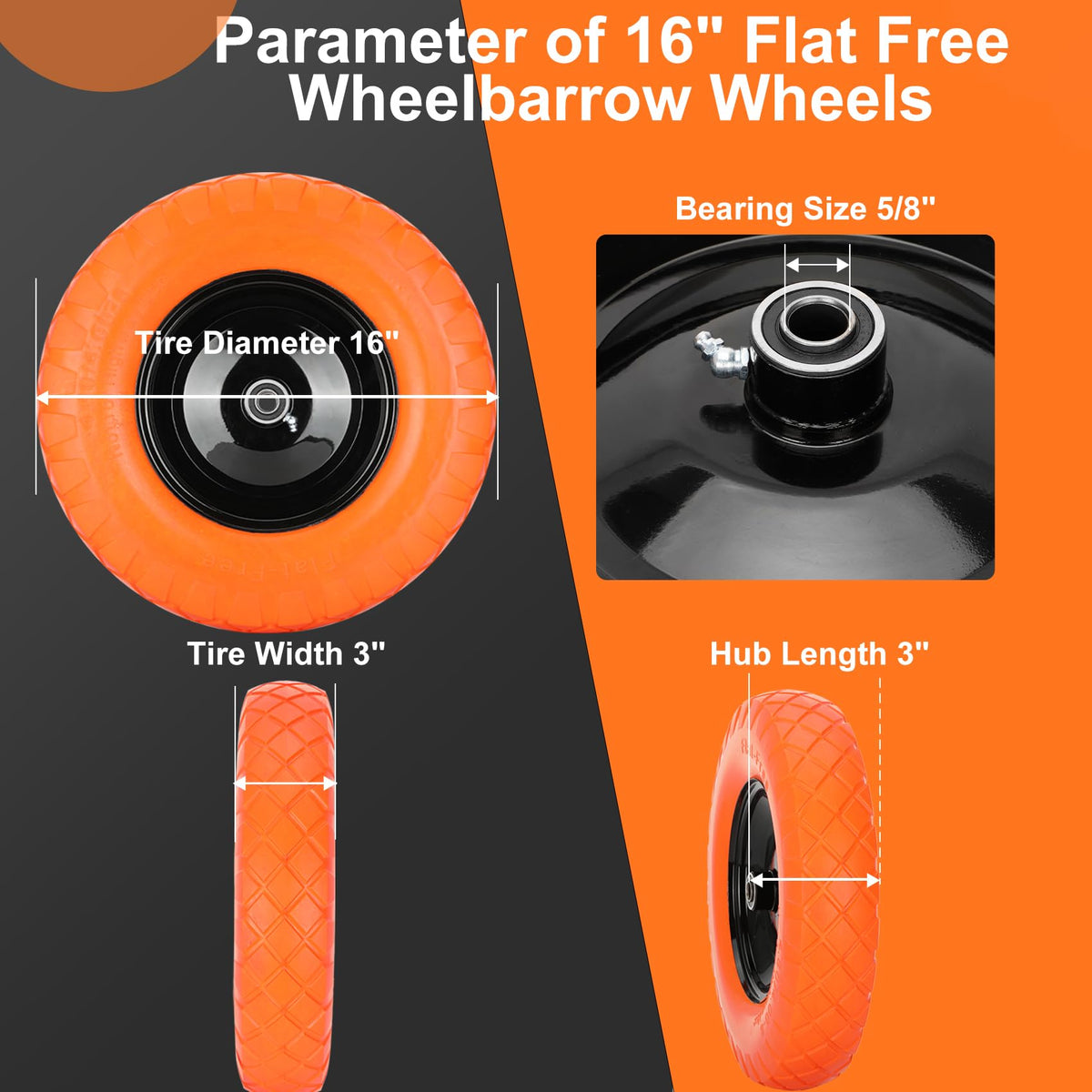 Pontuss flat-free tire close-up highlights polyurethane tread for durability