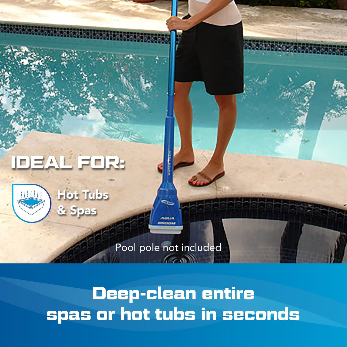 Pool Blaster Aqua Broom deep cleaning action for sand and silt