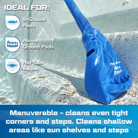 Aqua Broom XL Ultra retention valve keeps debris contained