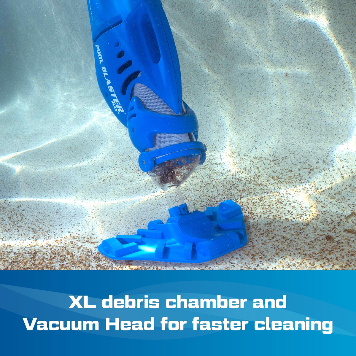 Pool Blaster Max CG push-button operation simplifies pool maintenance.
