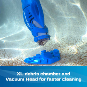 Pool Blaster Max CG push-button operation simplifies pool maintenance.