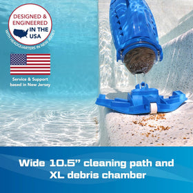 POOL BLASTER Millennium pole set provides effortless reach across pool surfaces.