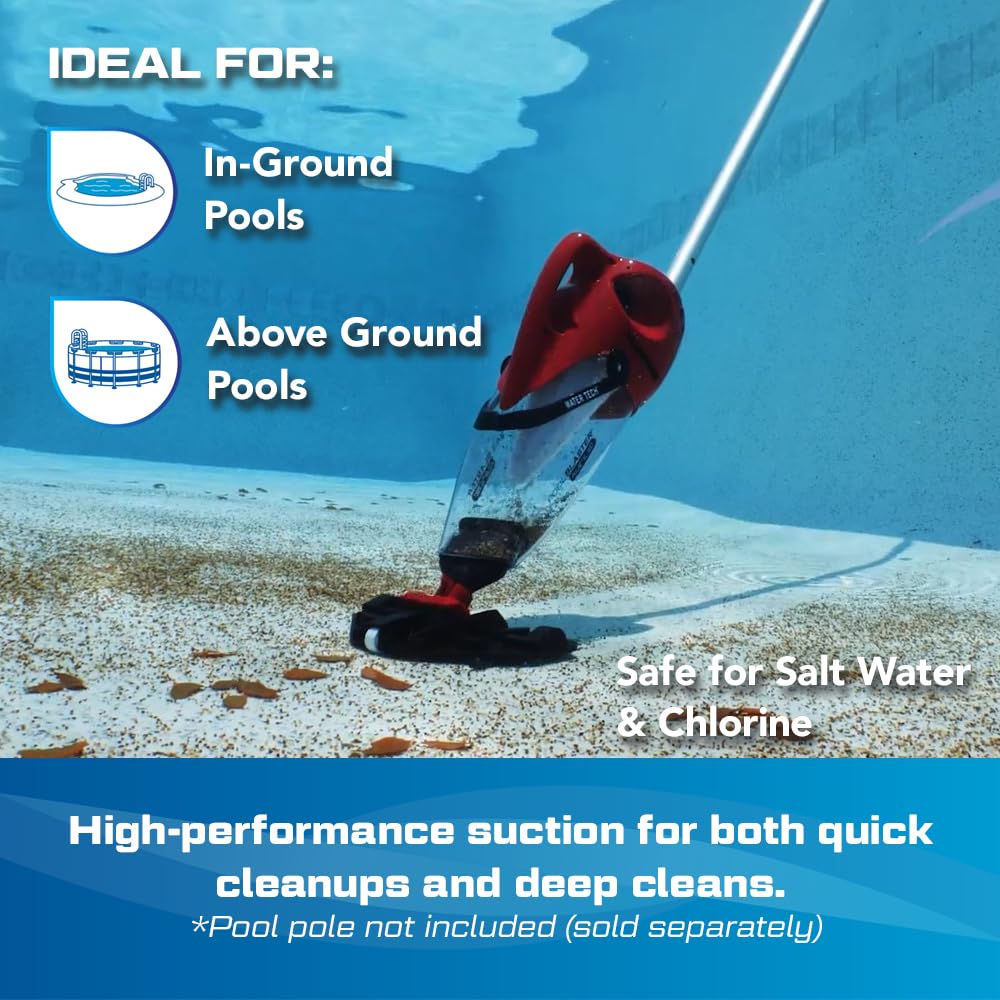 Pool Blaster Pulse XL 350 vacuum head 10.5-inch wide cleaning path.