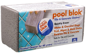 Pool Blok pumice stone delivers chemical-free cleaning with natural mineral action.
