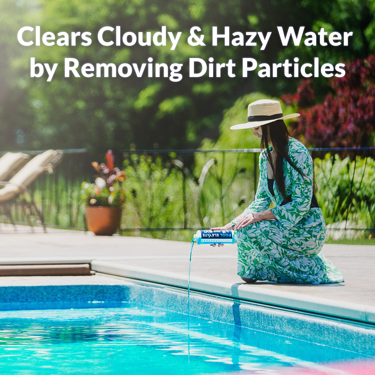 Crystal-clear water after treatment keeps water sparkling.