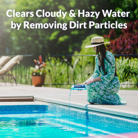 Crystal-clear water after treatment keeps water sparkling.