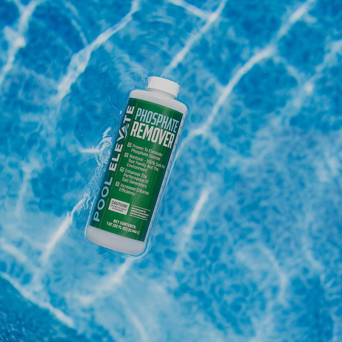 Pool Elevate Phosphate Remover used in a saltwater pool to show compatibility.