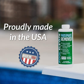 Pool Elevate Phosphate Remover label close-up highlighting the professional-grade formula.