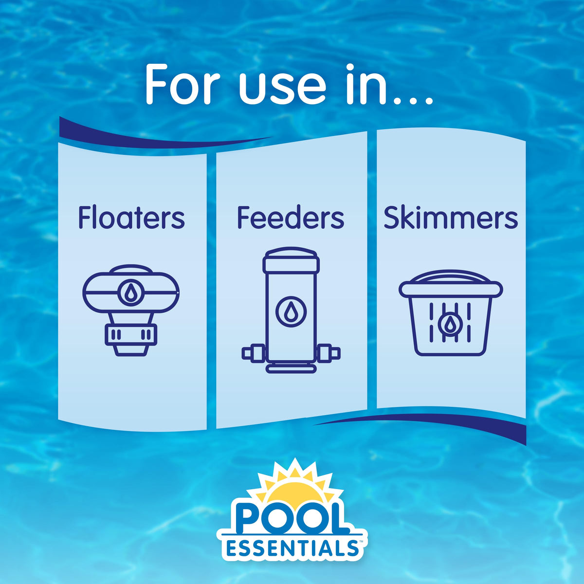 Pool Essentials 3-inch tablets in floating dispenser for convenient sanitization