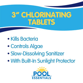 Pool Essentials 3-inch tablets in feeder setup for steady sanitization