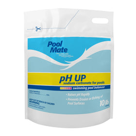 Pool Mate 10-pounds pH Up bottle raises pool pH safely and effectively.