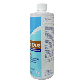 Pool Mate 1-quart bottle pour shows easy dosing for 10,000 gallons.