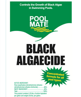 Pool Mate algaecide dosing into pool water near edge to prevent growth