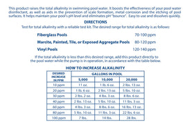 Pool Mate alkalinity increaser dissolving in water for quick maintenance