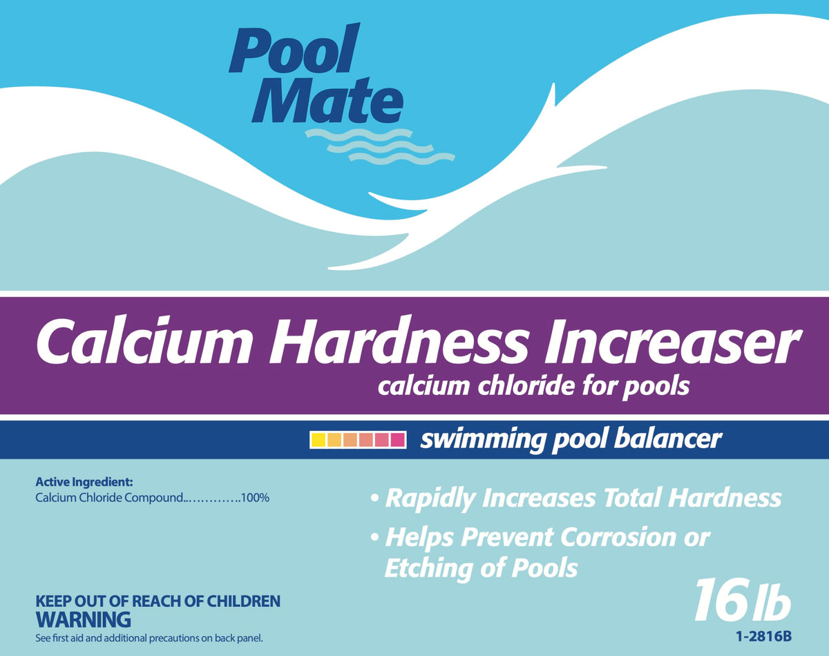 Pool Mate granules dissolving in water in a bucket for correct dosing