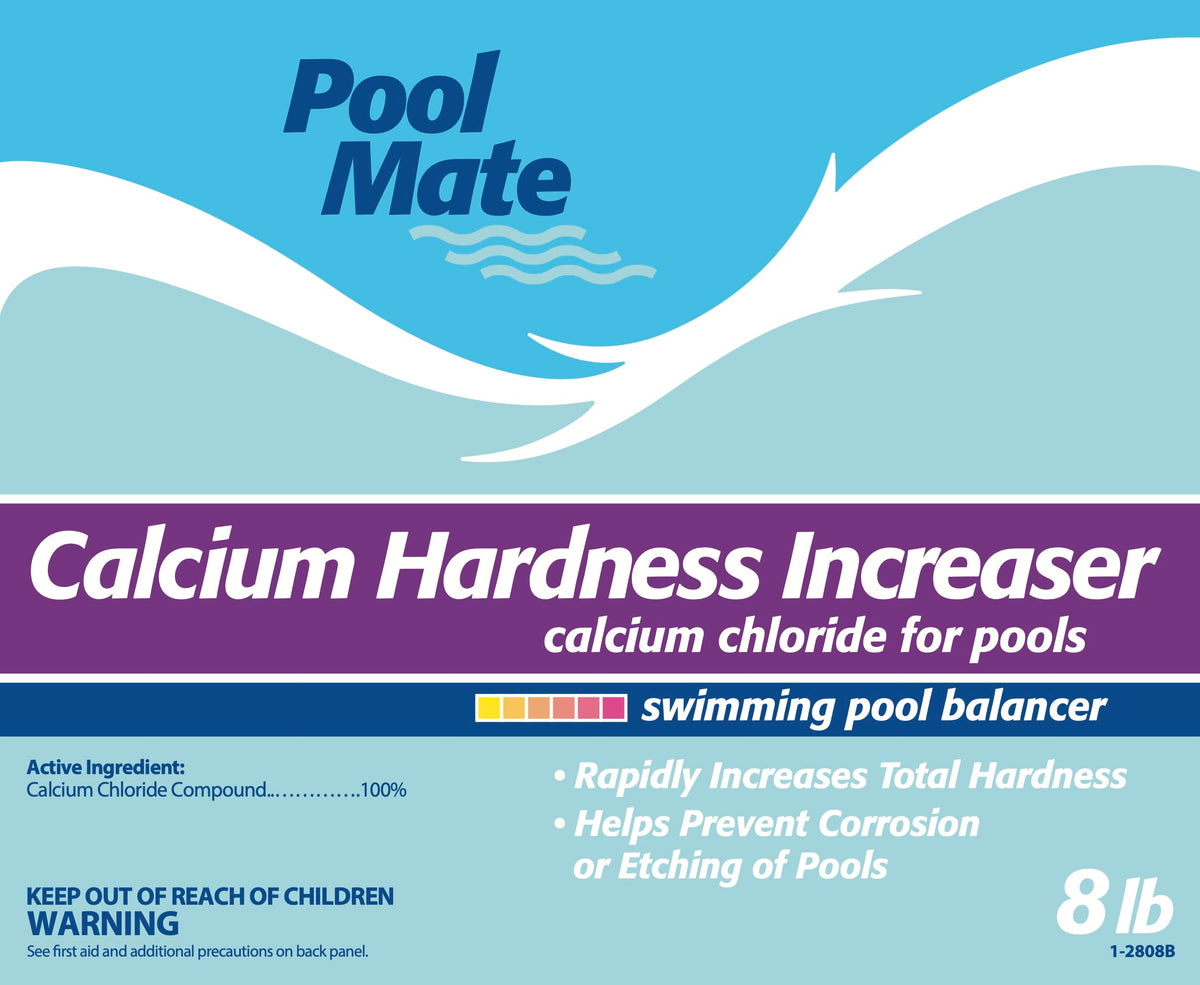 Pool Mate hardness increase being mixed in a bucket with water
