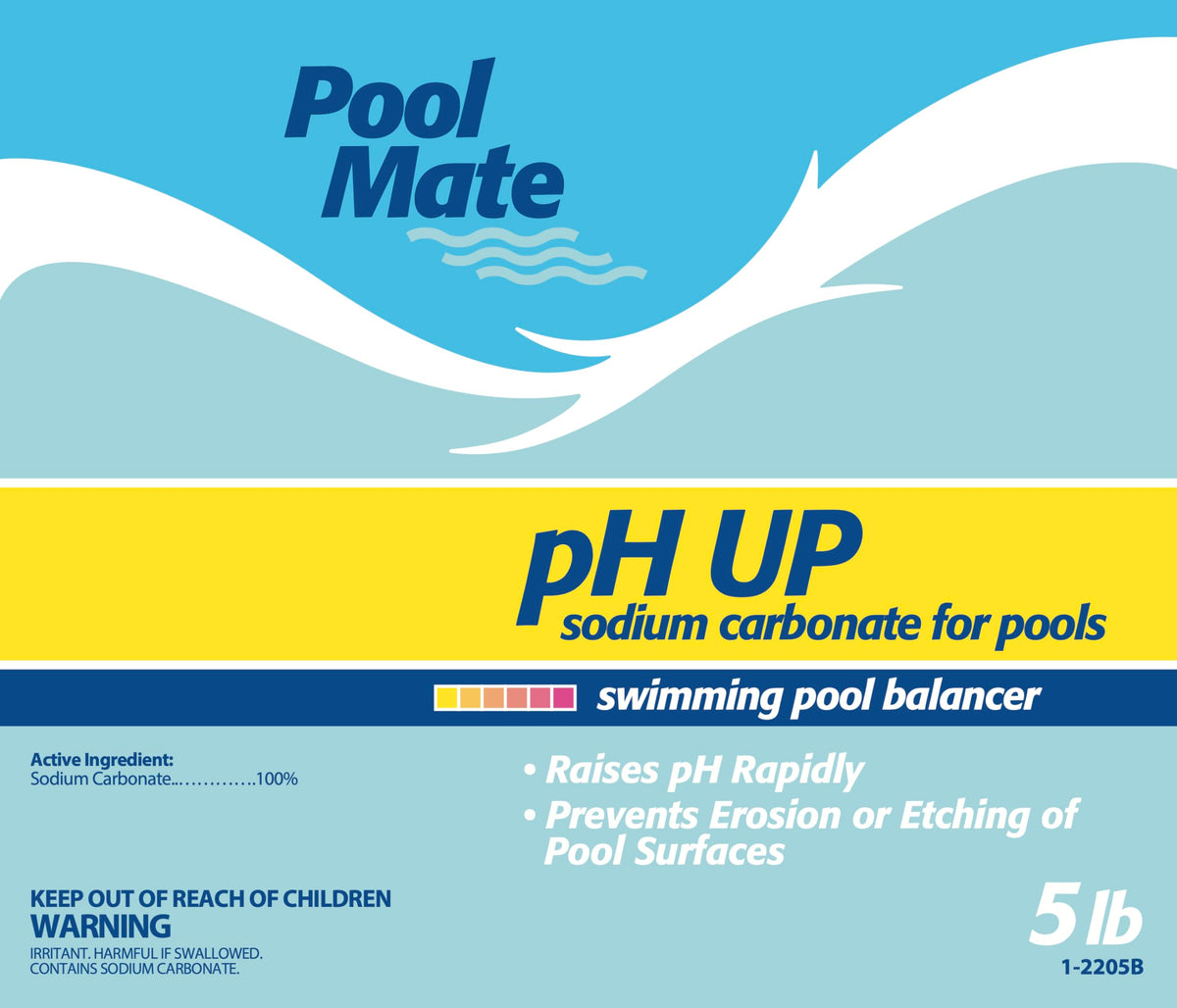 Pool Mate ph up poured around pool perimeter during circulation