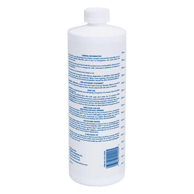 Pool Mate Premium Stain Remover bottle pour demonstrates quick distribution during maintenance.
