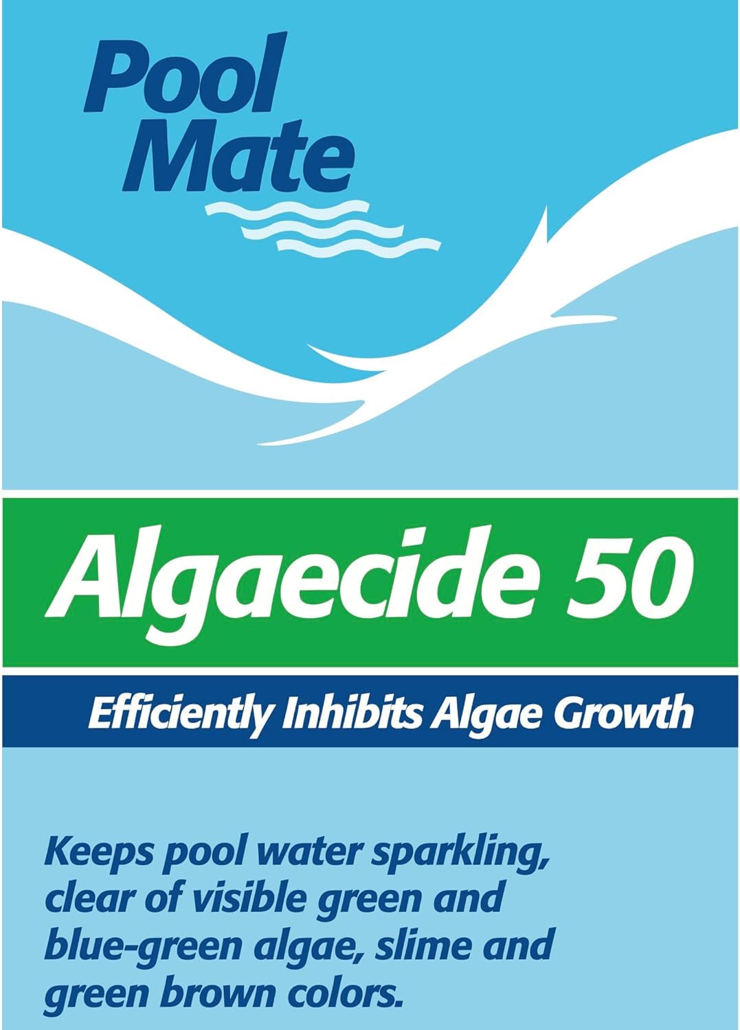Sparkling pool water after Pool Mate algaecide treatment