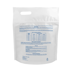 Pool Mate stabilizer scoop shows dosage for proper pool balance