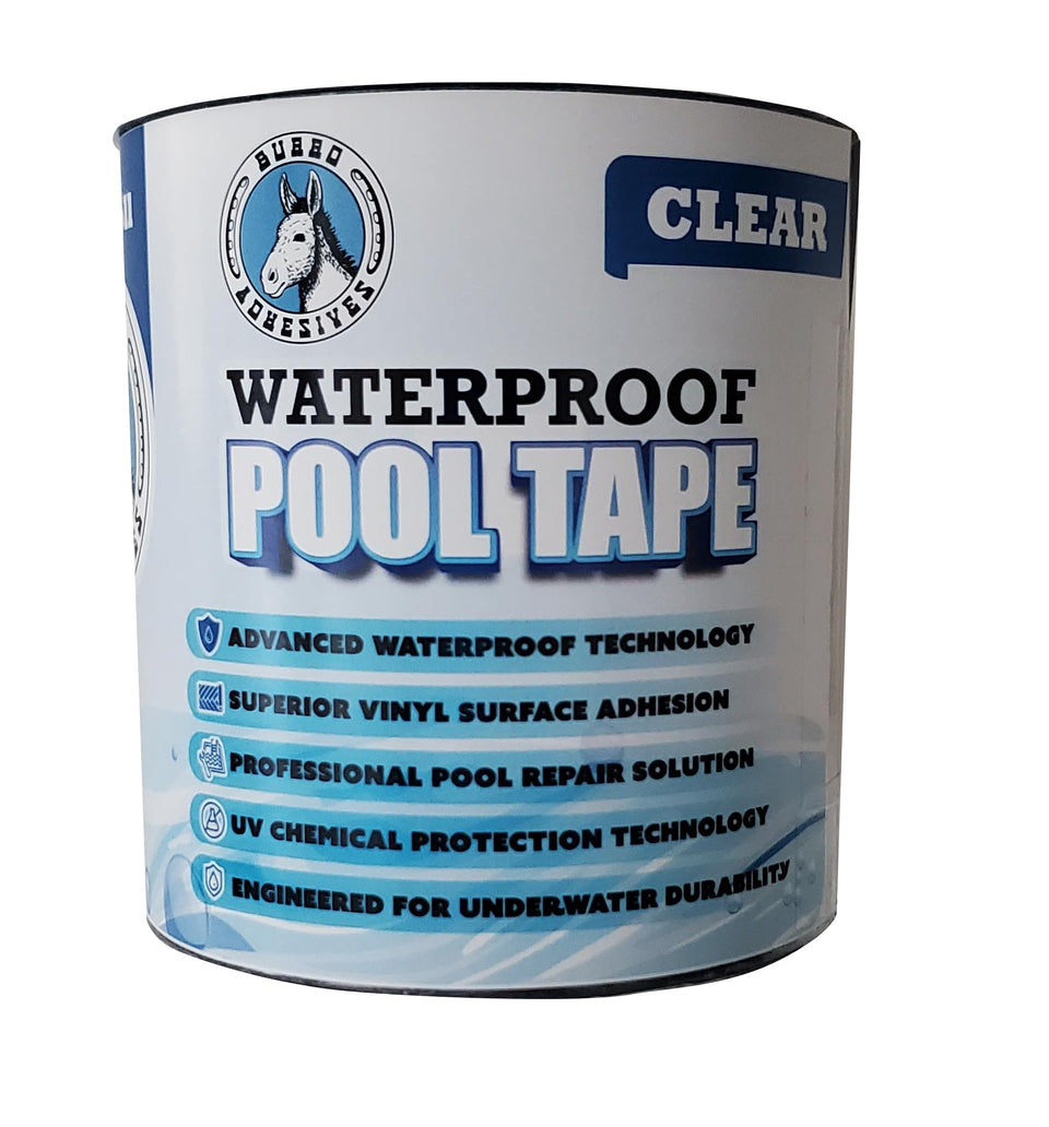 Pool Patch Burro Adhesives clear pool tape 4x10 for underwater repairs