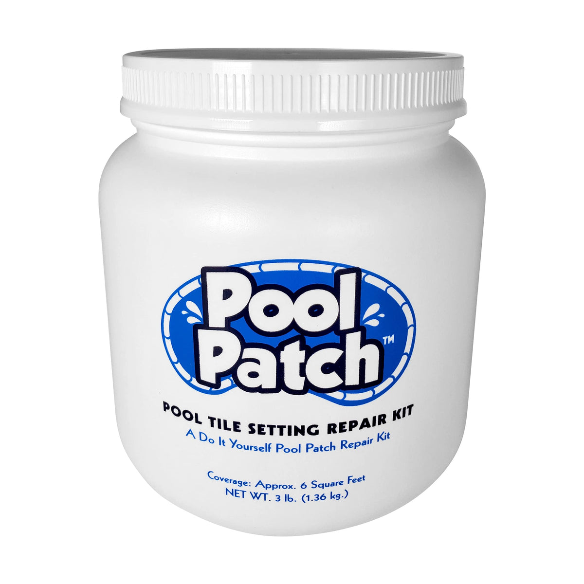 Pool Patch pool tile setting thinset kit in action for a durable pool tile bond.
