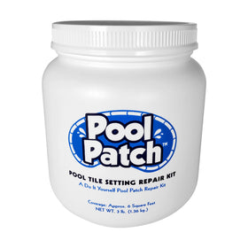 Pool Patch pool tile setting thinset kit in action for a durable pool tile bond.