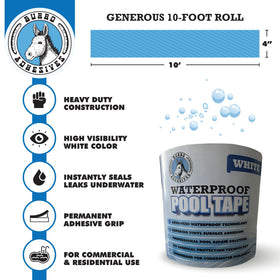 Pool Patch underwater application seals leaks while submerged