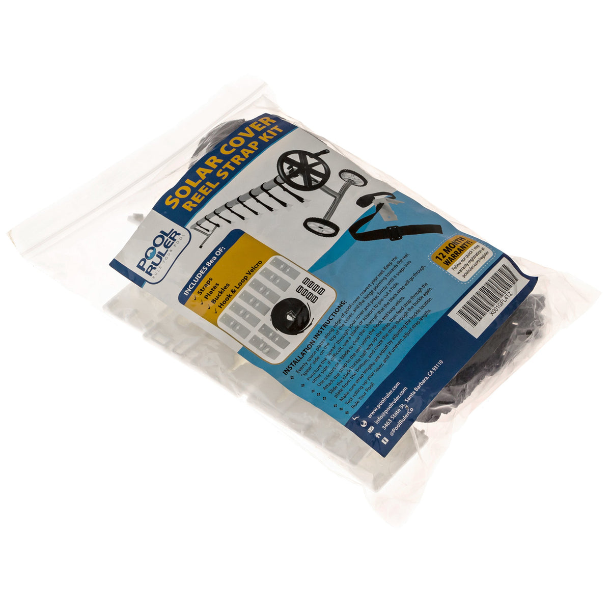 Pool Ruler universal fit demonstrates compatibility with 10 to 24 ft reels