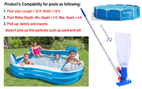 Pool Supply Town 6-section poles extended for easy reach cleaning
