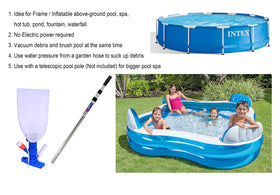 Pool Supply Town garden hose venturi creates powerful suction without electricity