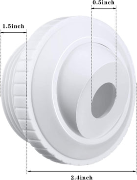 Pool Supply Town half-inch-opening MIP-thread fitting for easy installation.