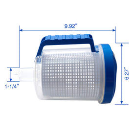 Pool Supply Town inline leaf canister design maintains smooth water flow