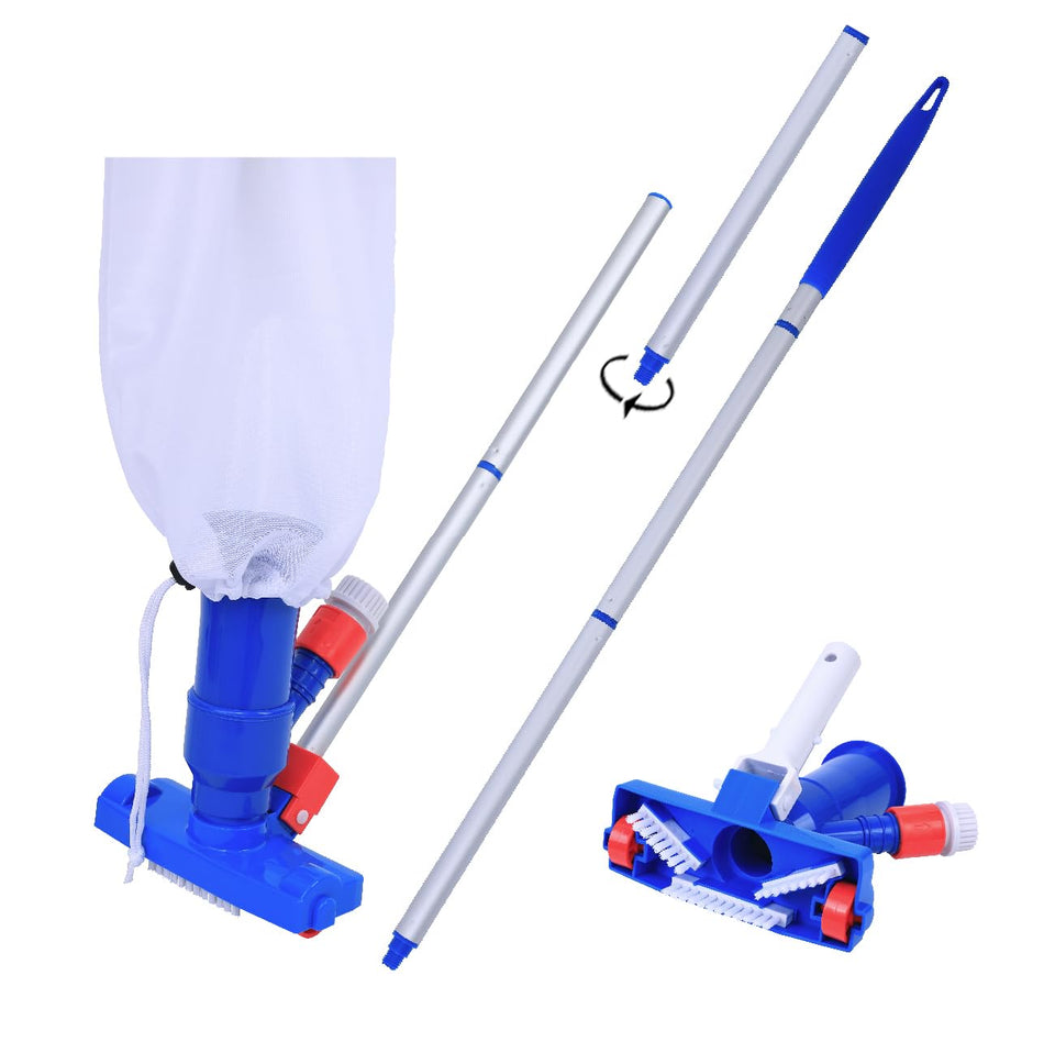 Pool Supply Town jet vacuum with 57in poles ready for pool debris cleanup