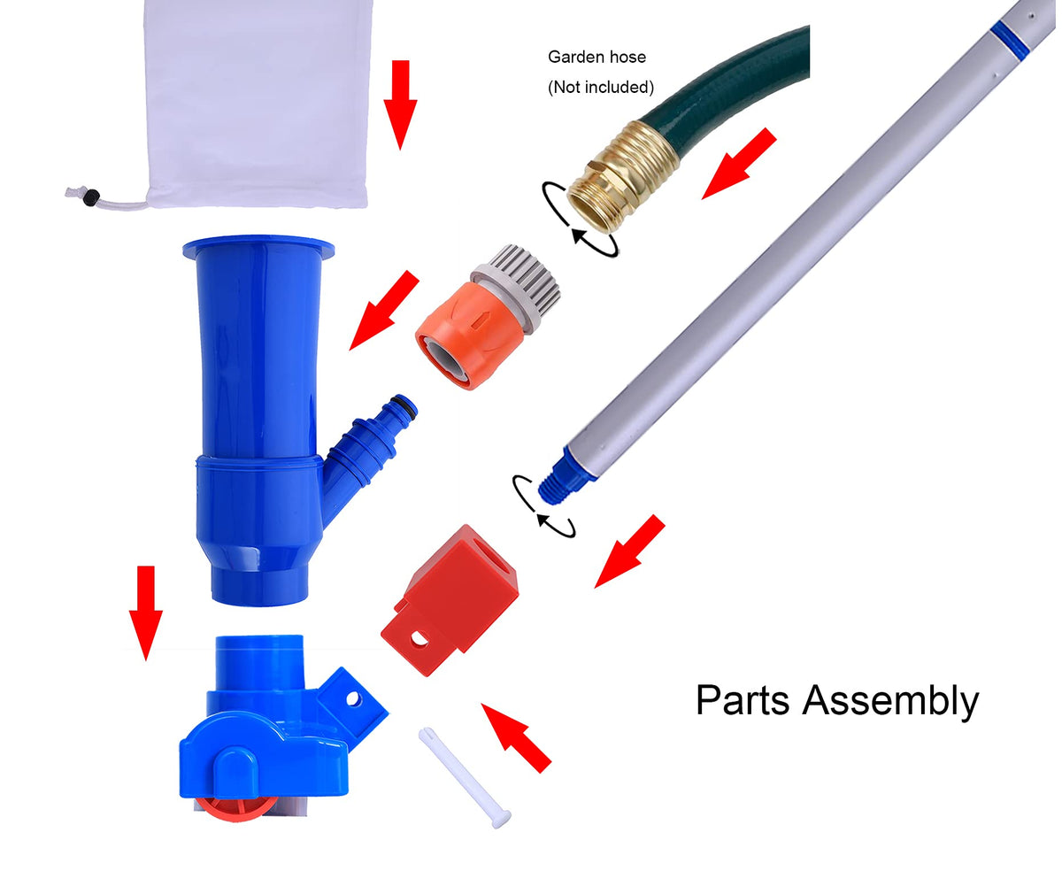 Pool Supply Town venturi nozzle showing strong suction mechanism