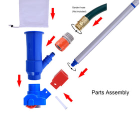 Pool Supply Town venturi nozzle showing strong suction mechanism