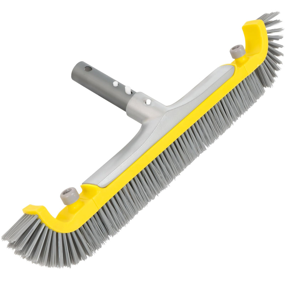 POOLAZA 20in pool brush head delivering wide cleaning coverage for walls and floor.