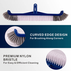 Poolaza 45-degree angled handle provides comfortable cleaning motion