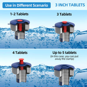 POOLAZA adjustable chemical vent balances chlorine release for better control.