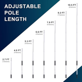 Poolaza anodized pool pole features a durable finish and premium feel.